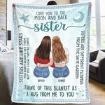 Custom Name Sister Gifts for Women - Personalized Blanket