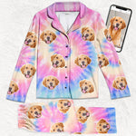 Custom Pet Photo Tie Dye Dog Gifts for Dog Lovers - Personalized Pajamas