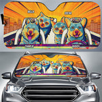 Custom Dog and Cat Character Gifts for Pet Lovers - Personalized Auto Sunshade