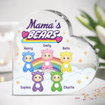 Custom Name Mama's Bears Gifts for Mom - Personalized Shaped Acrylic Plaque