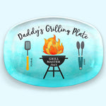 Custom Name Grill Master Gifts for Dad - Personalized Platter