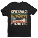 Custom Name Thank You Dad Gifts from Kids - Personalized Apparel