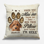 Custom Pet Photo Dog Lover Comfort Gifts - Personalized Pillow