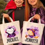 Custom Name Halloween Gifts for Kids - Personalized Tote Bag