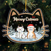 Cats Make The Season Bright - Cat Personalized Custom Ornament - Acrylic Cat Shaped - Christmas Gift For Pet Owners, Pet Lovers