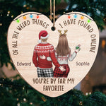 Custom Name Funny Christmas Couple Gifts - Personalized Ornament
