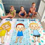 Custom Cartoon Character Kids' Summer Gifts - Personalized Beach Towel