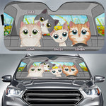 Custom Cartoon Cats Gifts for Cat Lovers - Personalized Auto Sunshade