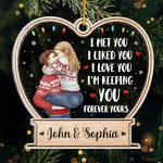 Custom Name Christmas Gifts for Couples - Personalized Ornament
