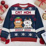 Custom Name Christmas Cat Mom Gifts - Personalized Sweatshirt