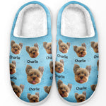 Custom Name Yorkshire Terrier Gifts for Dog Lovers - Personalized Fluffy Slipper