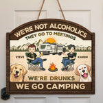 Custom Name Funny Camping Gifts for Couples - Personalized Wood Sign