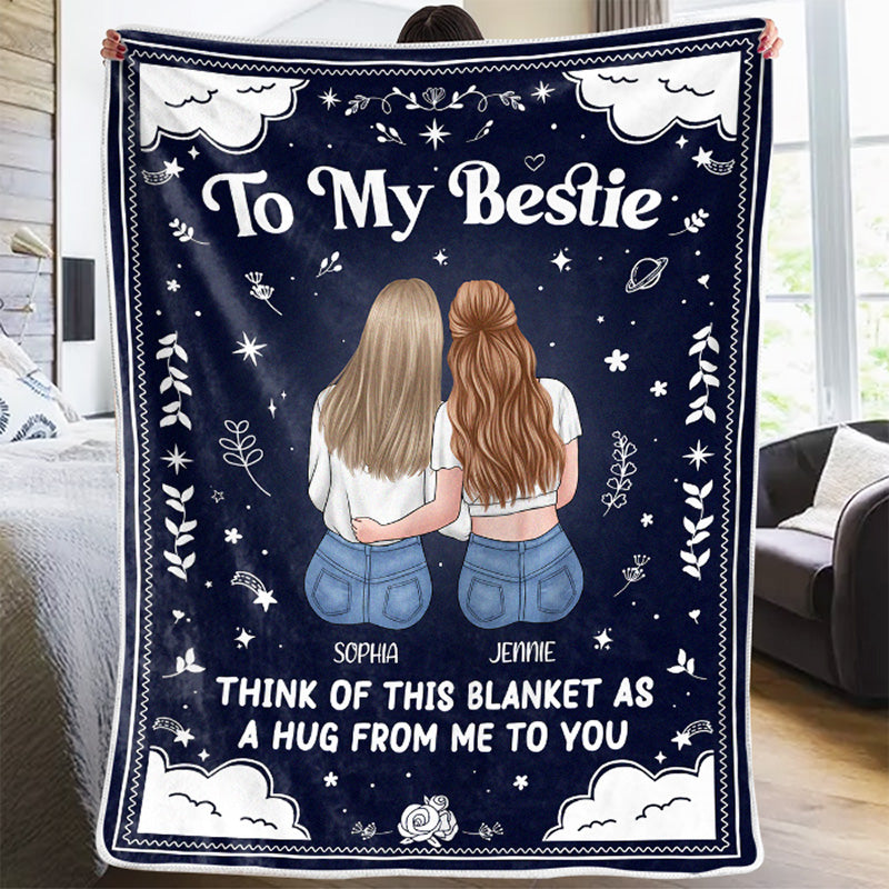 Custom Name Best Friend Gifts for Bestie - Personalized Blanket