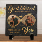 Custom Photo Anniversary Gifts for Couples - Personalized Stone Slate