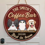 Custom Pet Name Coffee Bar Decor - Personalized Wood Sign