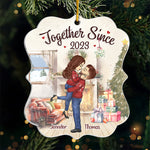 Custom Name Christmas Couple Gifts - Personalized Ornament