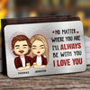 I Will Always Be With You - Couple Personalized Custom Aluminum Wallet Card - Gift For Husband Wife