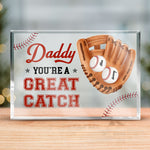 Custom Name Baseball Gifts for Dad - Personalized Shaped Acrylic Plaque