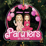 Custom Name Partners in Crime Gifts for Best Friends - Personalized Ornament