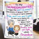Custom Name Grandma to Granddaughter Gifts - Personalized Blanket