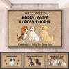 Welcome To Our House - Dog Personalized Custom Decorative Mat - Gift For Pet Owners, Pet Lovers