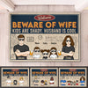 Welcome, Beware Of Us - Family Personalized Custom Decorative Mat - Gift For Family Members