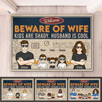 Custom Name Beware of Wife Family Gifts - Personalized Doormat