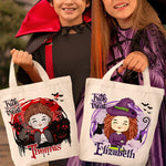 Custom Name Halloween Trick or Treat Gifts for Kids - Personalized Tote Bag