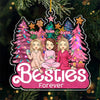 Merry Christmas To My Sister Best Friend & Therapist - Bestie Personalized Custom Ornament - Acrylic Custom Shaped - Christmas Gift For Best Friends, BFF, Sisters