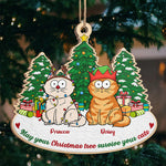 Custom Name Christmas Cat Gifts - Personalized Ornament