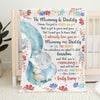 A Little Bump - Family Personalized Custom Baby Blanket - Baby Shower Gift, Gift For First Mom