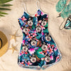 Custom Photo Tropical Island - Dog & Cat Personalized Custom Sleeveless Romper - Gift For Pet Owners, Pet Lovers