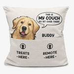 Custom Name Funny Dog Couch Gifts for Dog Lovers - Personalized Pillow