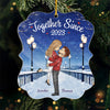 7 Billion Smiles And Yours Is My Favorite - Couple Personalized Custom Ornament - Acrylic Custom Shaped - Christmas Gift For Husband Wife, Anniversary