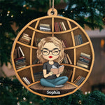 Custom Name Book Lover Christmas Gifts - Personalized Ornament
