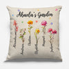 Grandma's Garden - Family Personalized Custom Pillow - Gift For Grandma