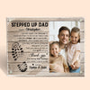 Thank You Stepped Up Dad - Family Personalized Custom Acrylic Magnetic Photo Frame - Father's Day, Birthday Gift For Dad