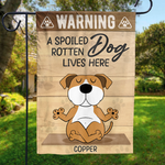 Custom Name Spoiled Dog Gifts for Dog Lovers - Personalized Flag