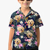 Custom Photo Kid Summer Time - Dog & Cat Personalized Custom Unisex Tropical Hawaiian Aloha Shirt - Summer Vacation Gift, Birthday Gift For Kids, Pet Owners, Pet Lovers