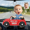 Custom Photo A Baby Makes Love Stronger - Family Personalized Custom Car Ornament - Acrylic Custom Shaped - Gift For Family Members