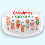 Custom Name Christmas Cookie Crew Gifts for Grandma - Personalized Platter