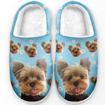 Yorkshire Terrier Dog Lover Gifts with Daisies - Fluffy Slipper