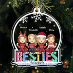 Custom Name Christmas Bestie Gifts for Women - Personalized Ornament
