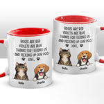 Custom Name Funny Dog and Cat Gifts - Personalized Accent Mugs