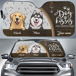 Custom Dog Kisses Fix Everything Gifts for Dog Lovers - Personalized Auto Sunshade