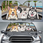 Custom Cartoon Pet Family Gifts for Pet Lovers - Personalized Auto Sunshade