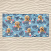 Custom Photo Feel The Aloha Spirit - Family Personalized Face Custom Beach Towel - Summer Vacation Gift, Gift For Family Members, Pet Owners, Pet Lovers