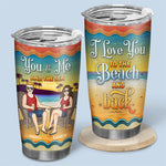 Custom You and Me and the Sea Couples Gifts - Personalized Tumbler
