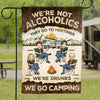 We Don't Go To Meetings, We Go Camping - Camping Personalized Custom Flag - Gift For Best Friends, BFF, Sisters, Camping Lovers
