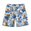 Custom Photo Beach More Worry Less - Dog & Cat Personalized Custom Tropical Hawaiian Aloha Men Beach Shorts - Summer Vacation Gift, Birthday Party Gift For Pet Owners, Pet Lovers